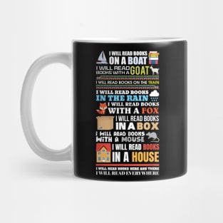 I Will Read Books On a Boat Reading T-Shirt Gift for Readers Mug